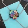 Cartoon Pizza Pendant Necklace for Women Girls, Magnetic Pendant Necklace