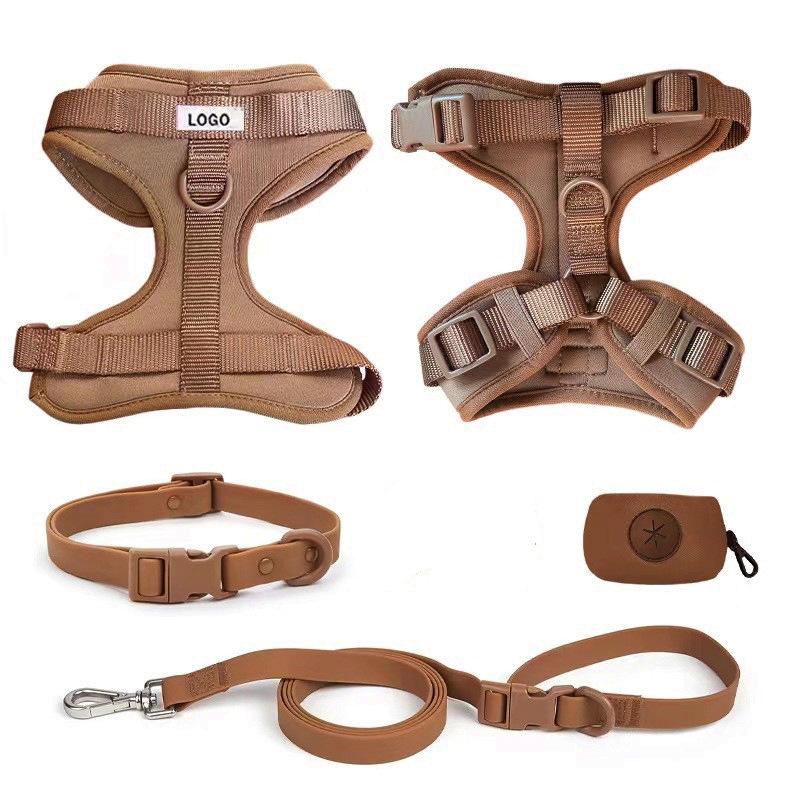 Macaron Color PVC Dog Collar & Leash Set - Soft & Comfortable