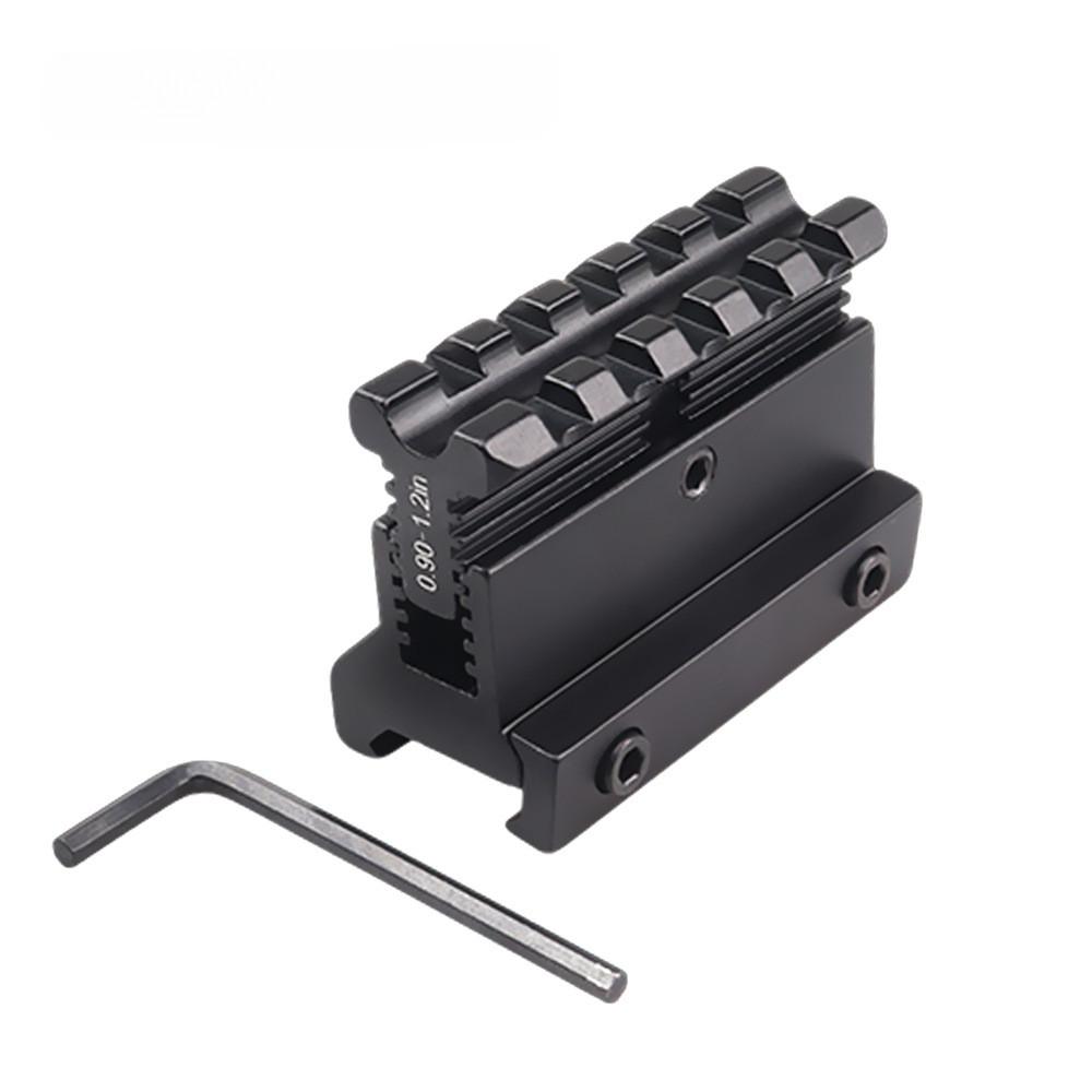 60mm Verstellbare Metall 5-Schlitz Höhenerhöhungsklammer, 21mm Picatinny/Weaver Schienenbasis