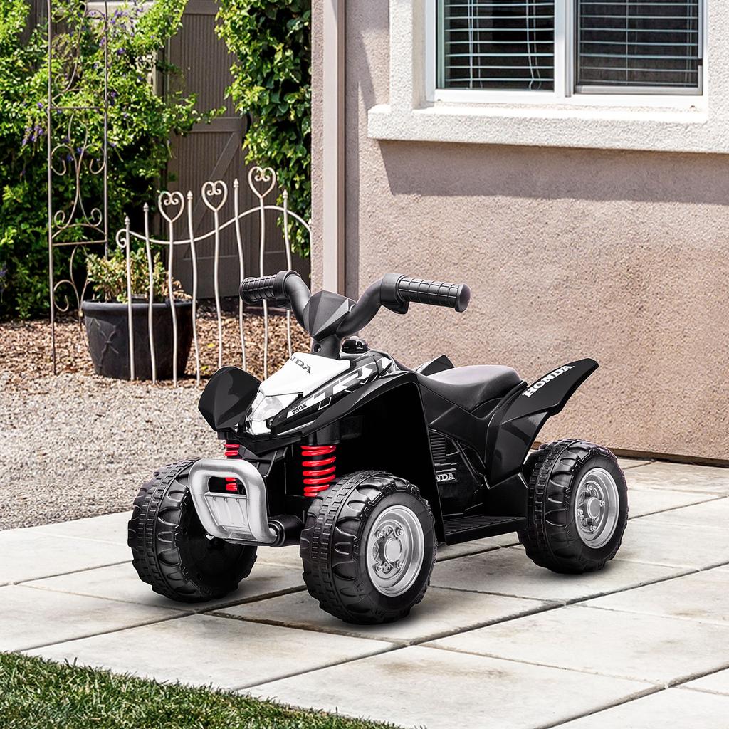 Electric Quad, Kids Quad, 2.8 Km/h, LED Headlight, for 1.5-3 Years, Black, 65.5 X 38.5 X 43.5cm