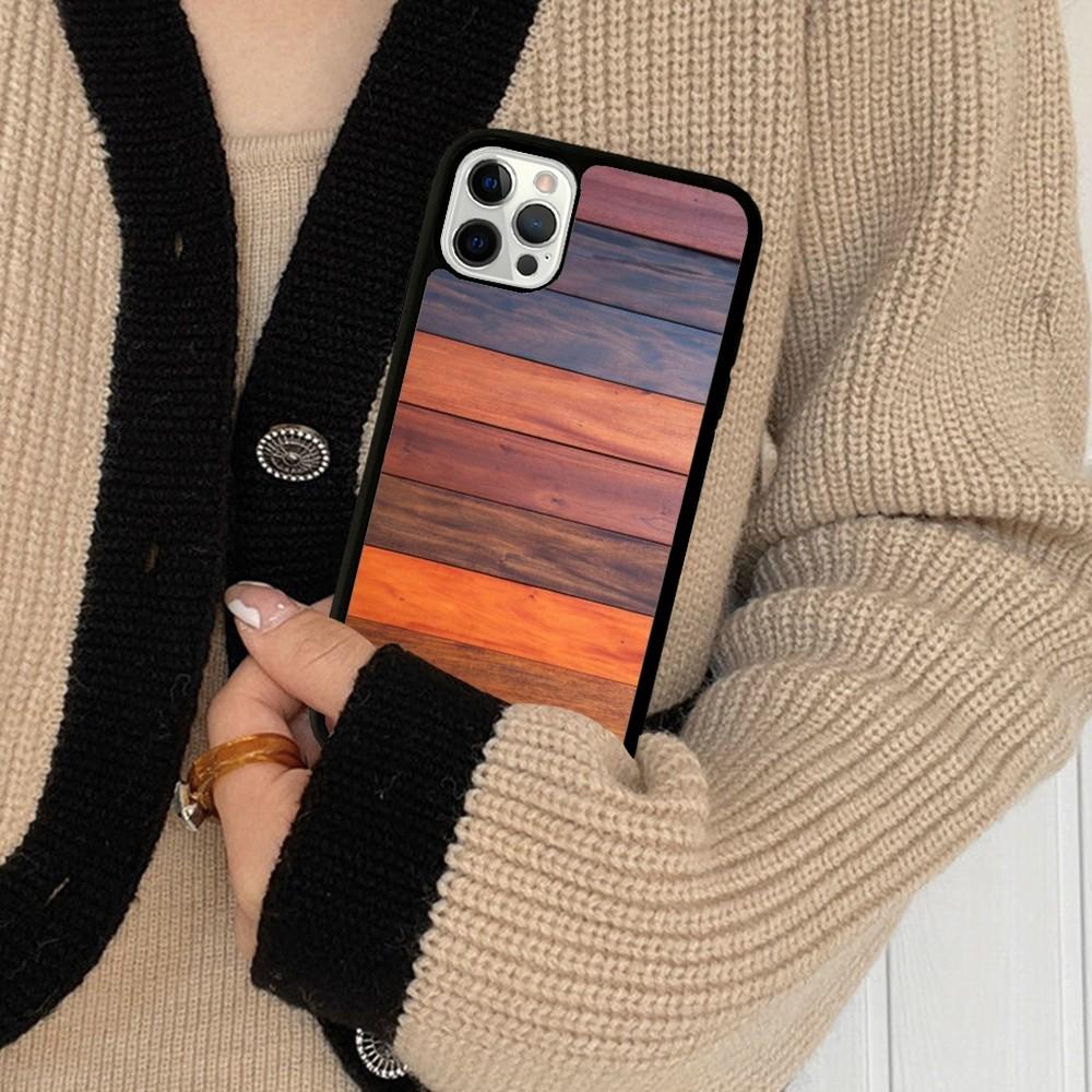 

Wood Grain Phone Case Silicone PC+TPU For For iPhone 11 12 13 14 15 16 Plus Pro Max Cover iPhone 11Pro Max