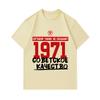 Men's 100% Cotton Crew Neck Short Sleeve T-Shirt, Retro 1971 Soviet Quality Graphic Print Casual Breathable Soft Tee Top for Daily Wear
