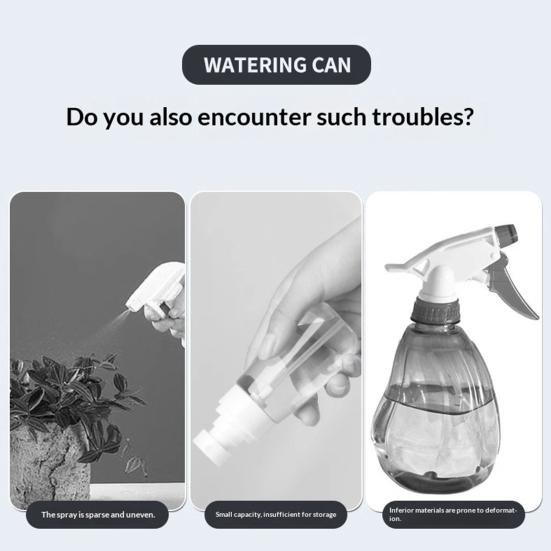 Spray Bottle Refillable Transparent Water Bottle with Scale Fine Mist Adjustable Nozzle Spray Kettle for Alcohol And Essential Oils
