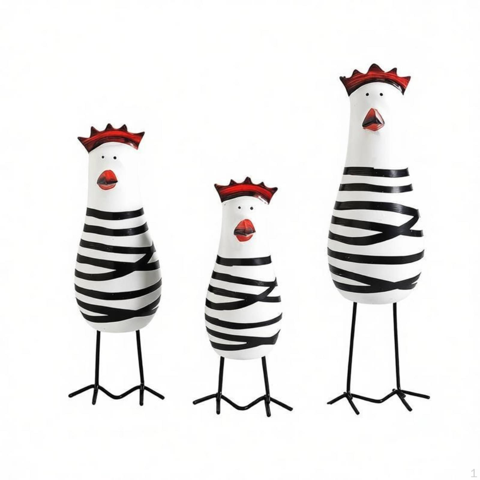 Cartoon Chicken Ornament Modern Minimalist Figurine Whimsical Nordic Style Bird Sculpture