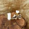 French Niche Bow Heart Cubic Zirconia Drop Earrings: Trendy, High-End Fashion Jewelry