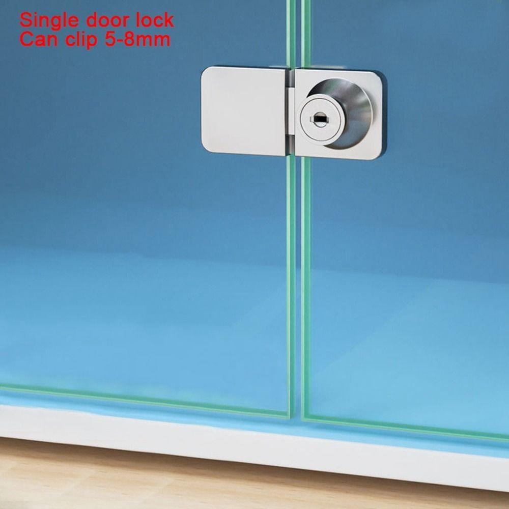 

Glass Display Cabinet/Showcase Locks Zinc Alloy Single/Double Door No Need Drilling Easy To Install Home Tool