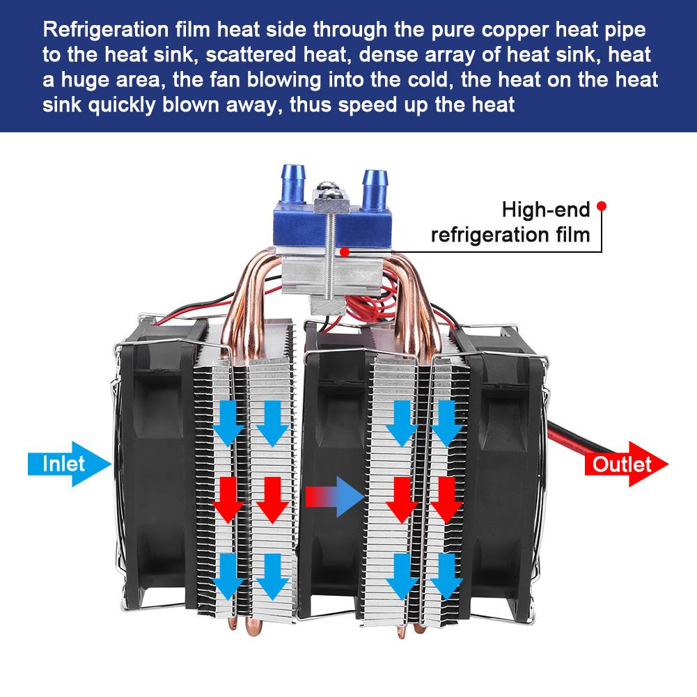 Refrigeration DIY Kits Thermoelectric Cooler Semiconductor Refrigeration Water Chiller Cooling Device for Fish