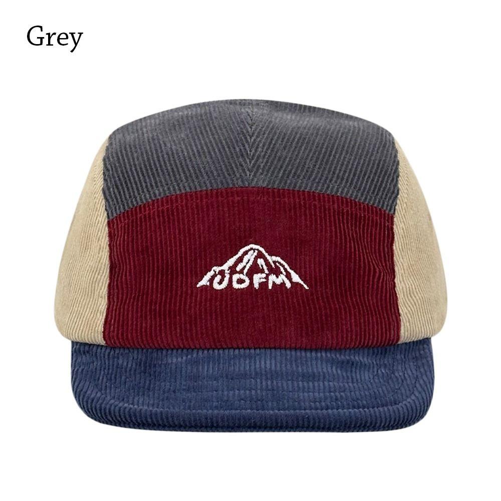 Vintage Short Brim Baseball Cap Casual Trucker Cap Winter Snapback Hat  for Men Women