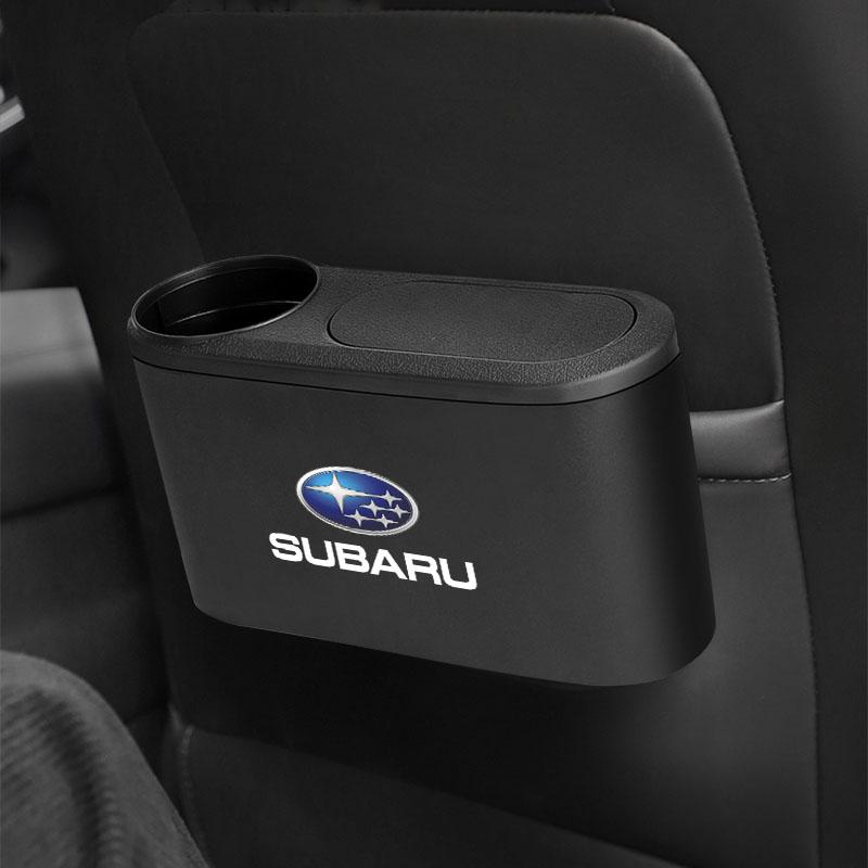 Hanging Car Trash Can Auto Emblem Garbage Box Accessories For Subaru Impreza STI Forester Outback XV Crosstrek Legacy WRX