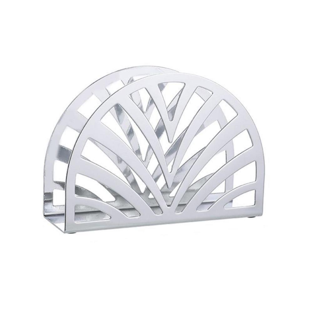 Non-slip Bottom Iron Art Paper Towel Holder Hollow Desktop Tissue Stand  Home