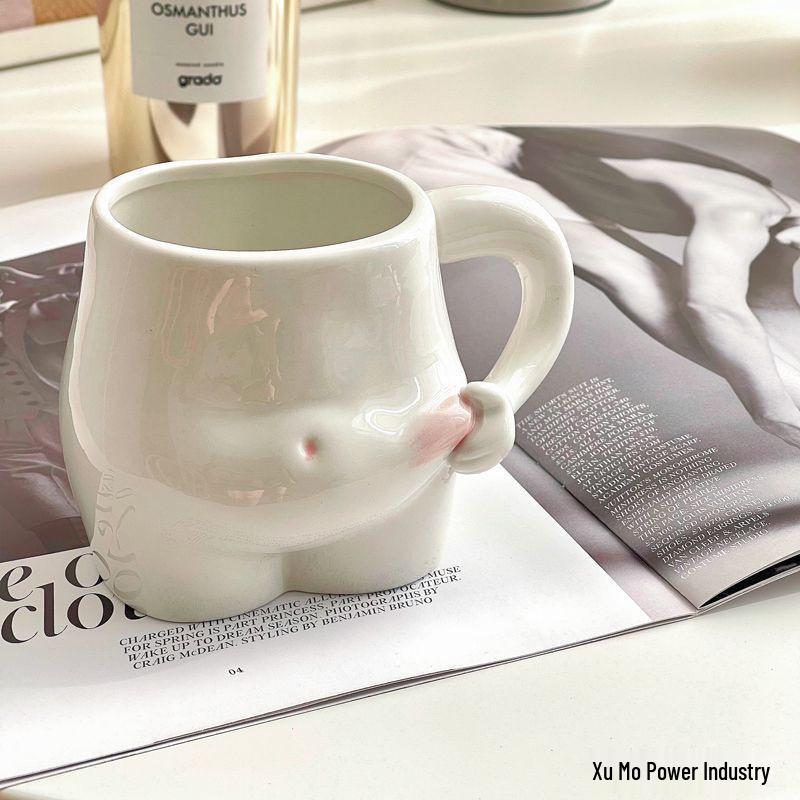 Creative Ceramic Belly Mug: Cute Design for Coffee, Milk, or Water