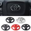 2026 Nytt för Toyota 1 st bil ABS kolfiberlogotyp rattklistermärke för Toyota Fortuner Chr Verso Prius Yaris 