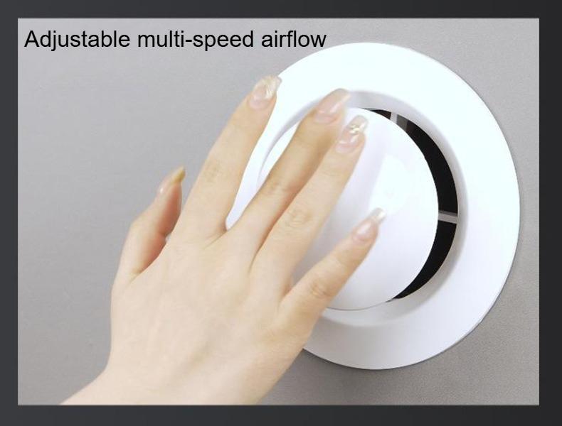 Grelha Redonda Rotativa Ajustável de ABS para Ventilação de Ar 75/100mm Ventilação de Exaustão Difusor Tampa de Ventilação de Teto Para Cozinha Banheiro