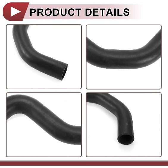 1 Pcs Radiator Coolant Hose for Toyota Tacoma 3.4L 1995-2004 for Toyota 4Runner 3.4L 1996-2002 Upper Heater Hose No.1657107030 Black Rubber