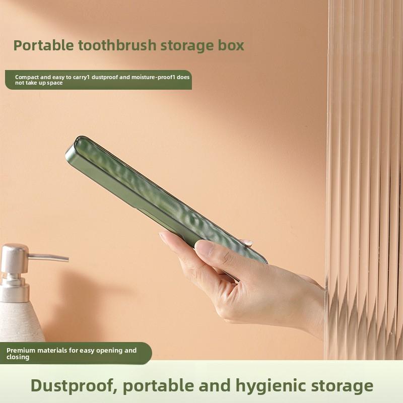 Household Portable Water Ripple Travel Compact and Portable Toothpaste and Dental Utensils Dustproof Storage Box