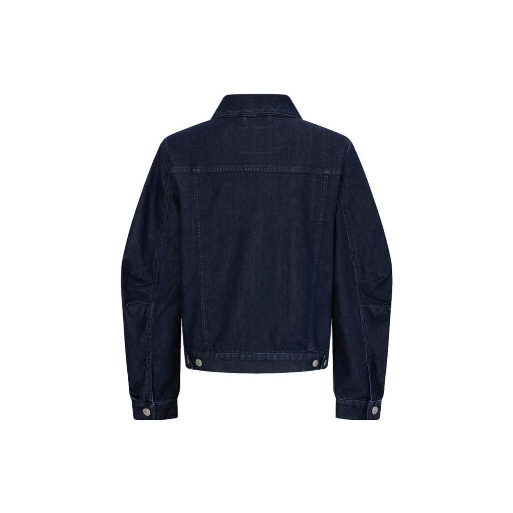 Levis FW23 Solid Color Long Sleeve Button Down Jacket Women jackets Blue A6816-0001