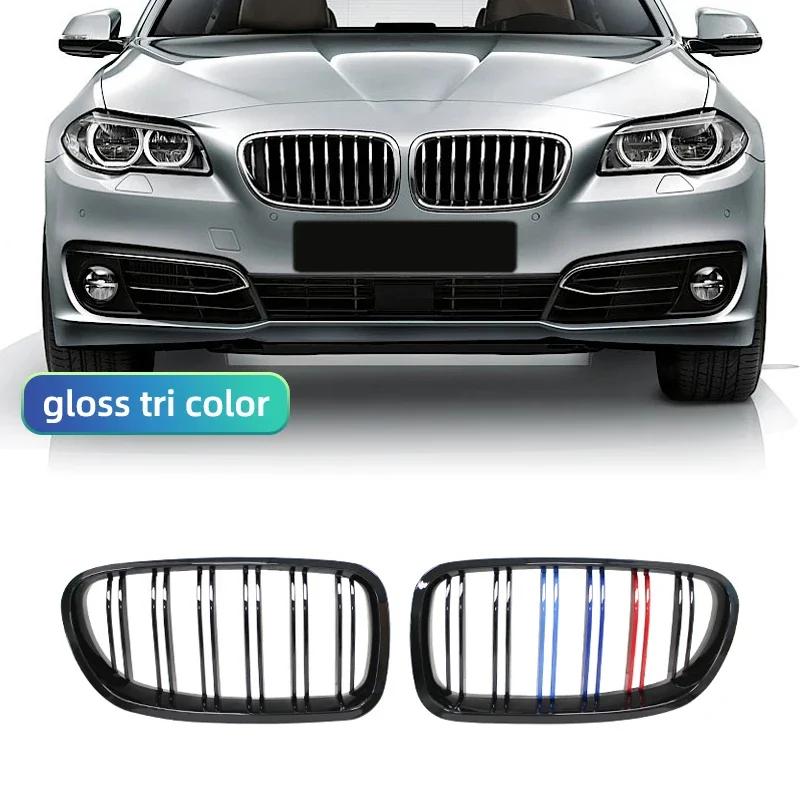 For BMW F10 F11 F18 520i 525i 530i 535i 2010-2017 Car Styling A Pair Racing Grills Dual Slat Style Front Kidney Grill Grille