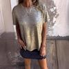 Women Casual Summer Short Sleeve Round Neck Tshirt Top