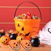 Pumpkin Candy Holder 8pcs Halloween Bucket for Trick or Treat Pail Orange Desktop Candlestick Decor Party Favors Storage