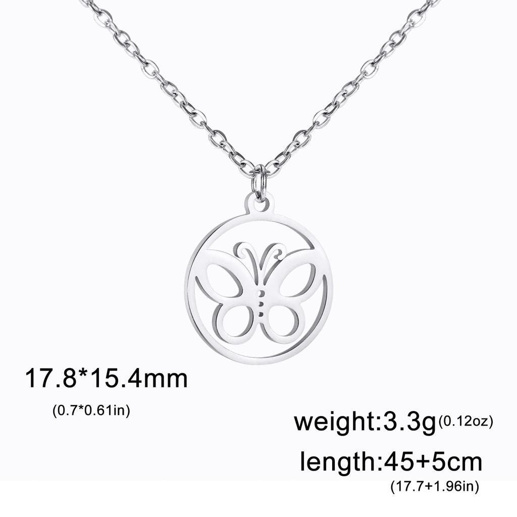Butterfly Pendant Necklace for Women Stainless Steel Necklace Jewelry Clavicle Chain Ladies Wedding Gifts Accesorios Para Mujer