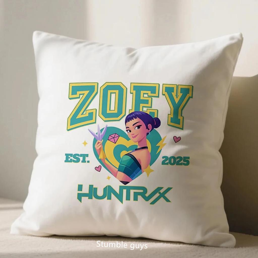 Anime Demon Hunters 45X45cm Pillowcase Kpop Sofa Cushion Cover Decorative