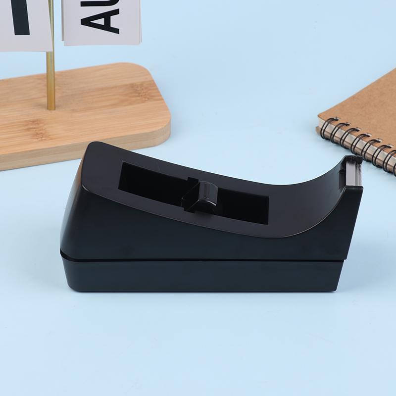 1 Stück Schwarzer Desktop Mini-Klebebandabroller Klebebandabschneider Mit Anti-Rutsch-Basis Abroller Klebeband Nachfüller Spender Für Büro Schulbedarf
