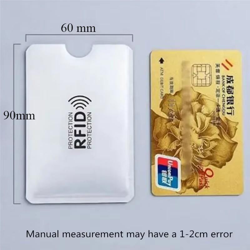 Hliníkový držák na karty s ochranou proti RFID - Kovové pouzdro blokující NFC pro ID a bankovní/kreditní karty