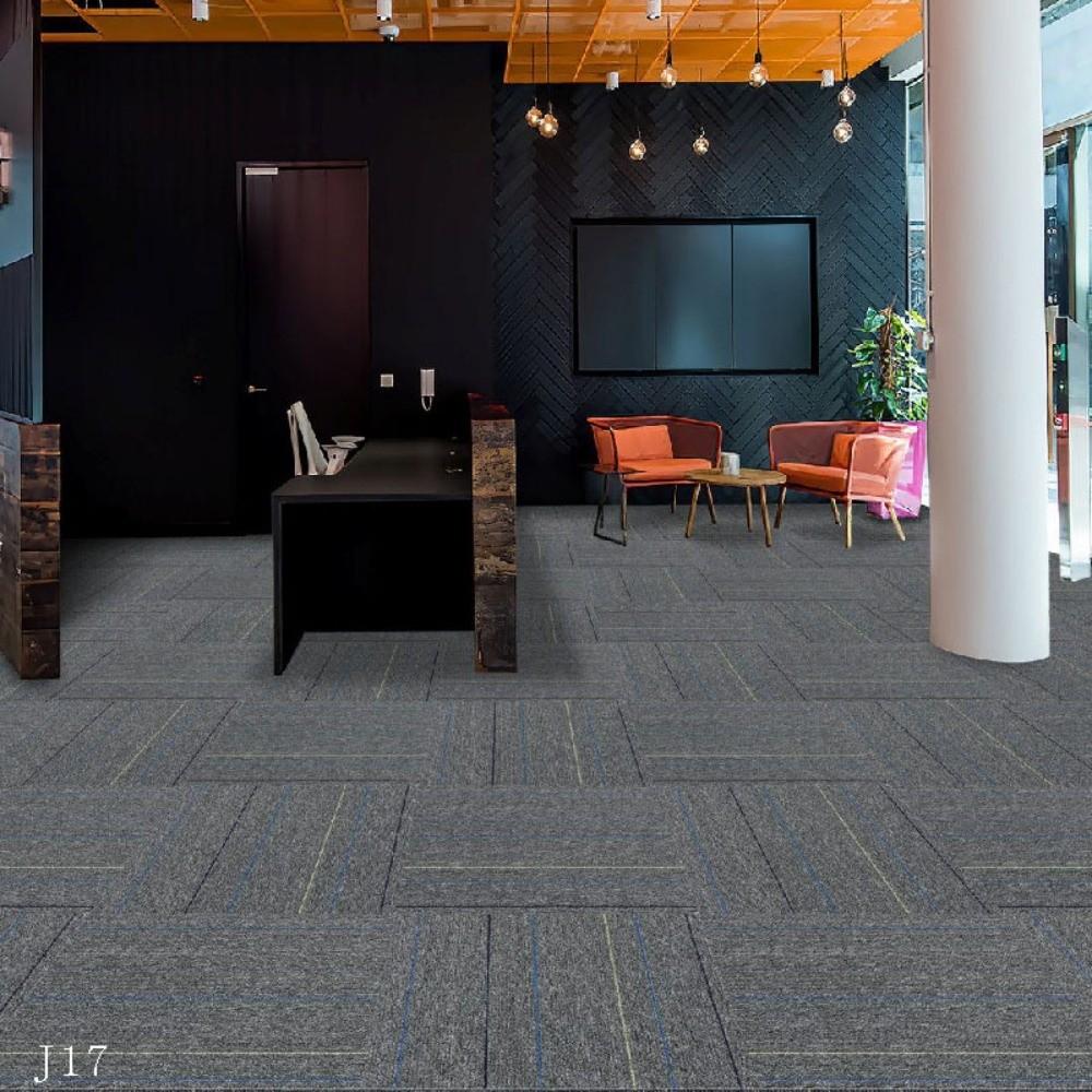 4pcs with Glue Square Patchwork Carpet 50cmX50cm Office Floor Mute Rug  Kitchen Living Room