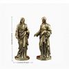 Vintage Handmade Brass Statue Mini Copper Figurine Craft Desktop Decor for Study Room Home Office Souvenir Gift
