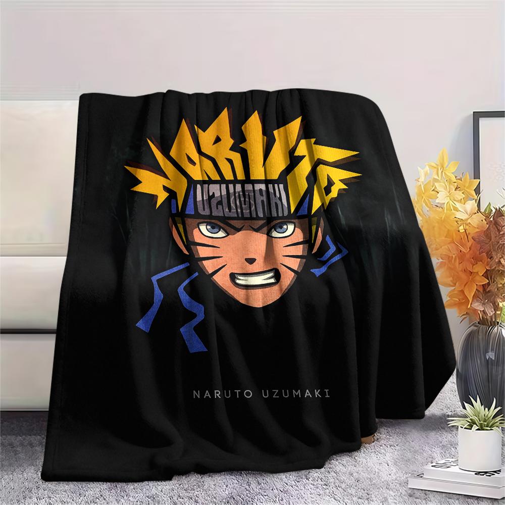 Naruto Uzumaki Pattern Flannel Blanket, High Quality Comfortable for All Seasons, Home Decor, Warmth and Comfort, Perfect for Gifts.