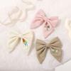Elegant Floral Cotton Kids Bows Spring Butterfly Hair Clip Print Barrette For Women Girls Sweet Hairpin Accessories