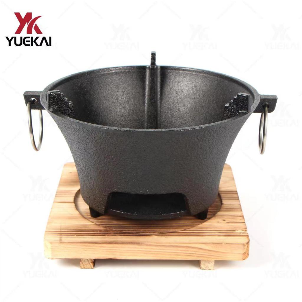 Cast Iron Charcoal Stove: Portable Tea-Boiling & BBQ Grill, Japanese-Style for Camping and Household Use.