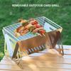 Folding Card Type Stove Portable Charcoal Oven Burning Stove Stainless Steel Detachable Multi-functional Camping BBQ Grill