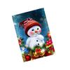 Resin Christmas Snowman Crystal Painting Portable Frameless Round Decorative Wall Hanging Bedroom Living Room Drawing