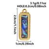 3pcs Geometric Charm Real Abalone Shell Stainless Steel Pendants For Jewelry Making Supplies Rectangle Round Pendant DIY Finding