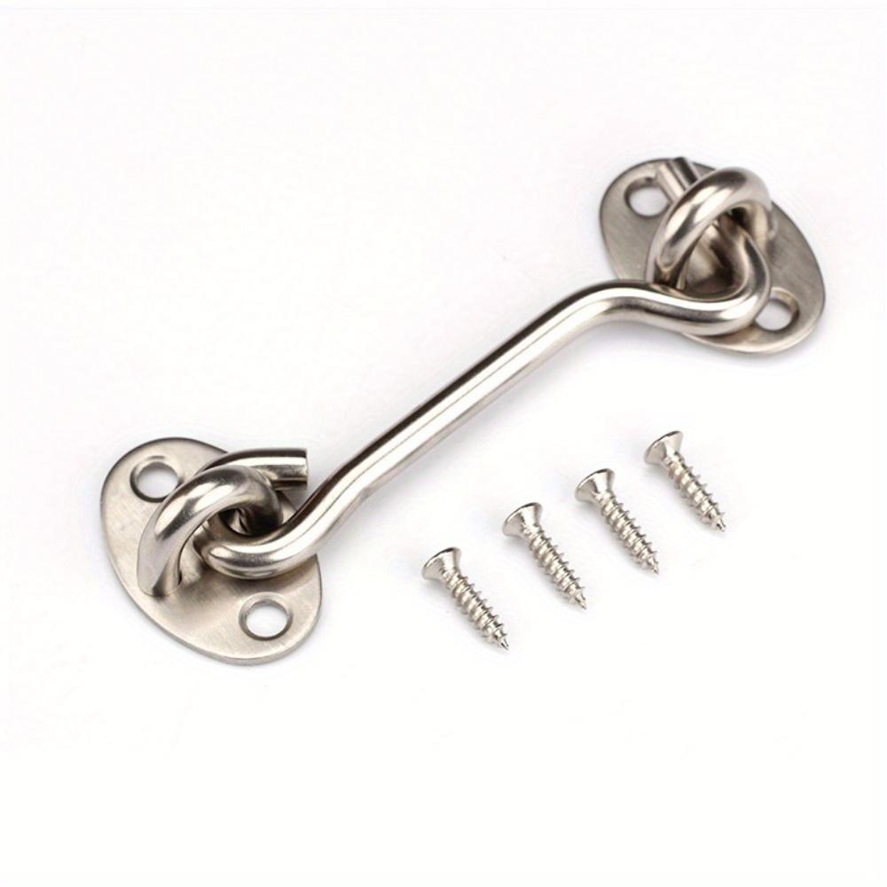 

1 Set Thickened 4-inch/6-inch Stainless Steel Door And Window Hooks, Windproof Hooks For Doors And Windows, Furniture Hardware