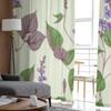 Lila dekorative gedrehte Bohnen Chiffon transparente Vorhänge für Wohnzimmer Schlafzimmer Küche Dekoration Fenster Voiles Tüll Vorhang