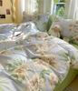 Small Fresh Flower Cotton Printed Three/Four Piece Bedding Set - Flower Simple Water Color
