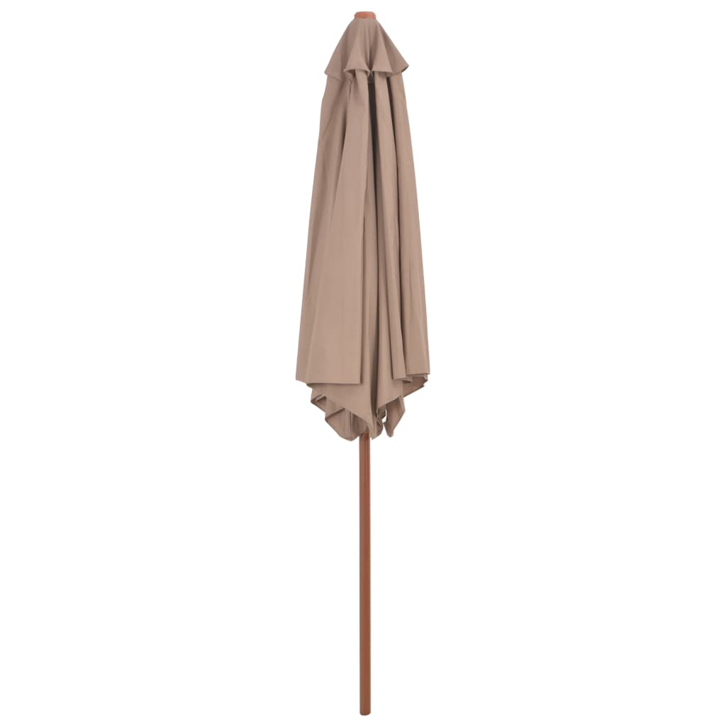 Wooden Mast Sun Umbrella 270 Cm Taupe