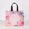 10PCS Rose Printing Packaging Shopping Bag Handle Waterproof Non Woven Fabric Gift Bags Black Clothing Store HandBag
