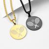 Simple Men's Sports Style Stainless Steel Tennis Pendant Personality Tennis Racket Necklace Sports Party Gift Accessories