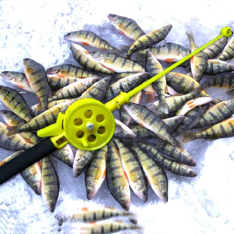 Light Weight Compact Portable Children Fishing Poles Small Ice Fishing Rod Beginner Lake Pond River Fishing Reels Poles