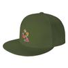 Fashion Colorful Sticker Collage LitRPG Book Flat Brim Sun Hat  Street Cool Sport Cap