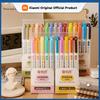 Xiaomi 5 Colors/box Double Headed Highlighter Pen Set Fluorescent Drawing Markers Highlighters Pens Art Japanese Cute Pastel Stationery