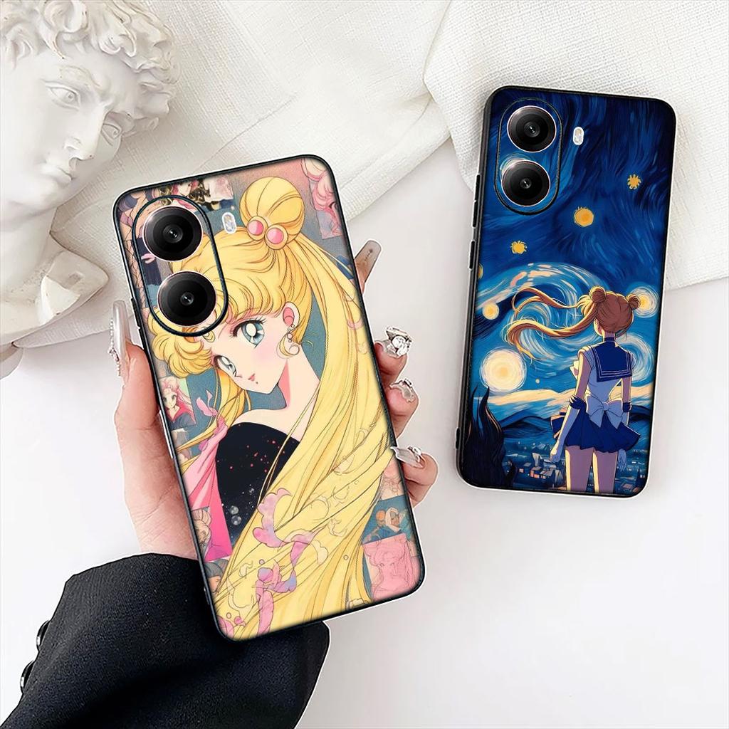 S-Sailors Comics Moon Wallpaper Phone Case for Motorola Moto Edge 70 60 Fusion NEO Pro G Stylus G56 G96 G52 G04 G05 G64 G71