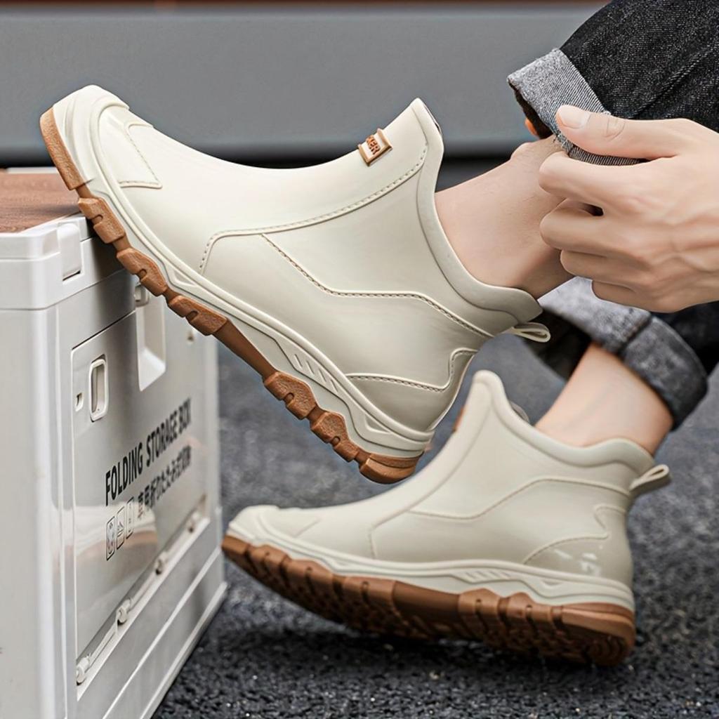 Damen Herren Outdoor Fashion Regenstiefel Regenschuhe, Hochwertige, wasserdichte und rutschfeste Regenschuhe, Wasserschuhe, Gartenschuhe, Angelschuhe