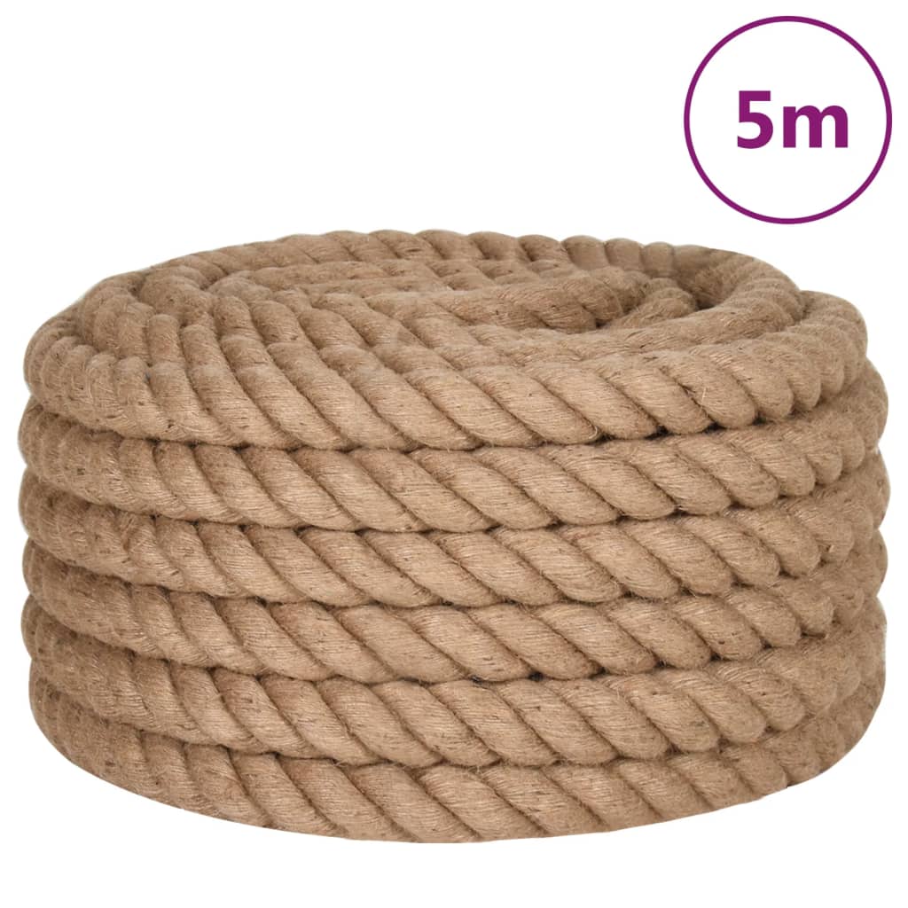 vidaXL Juteseil 5 m Länge 36 mm Stärke