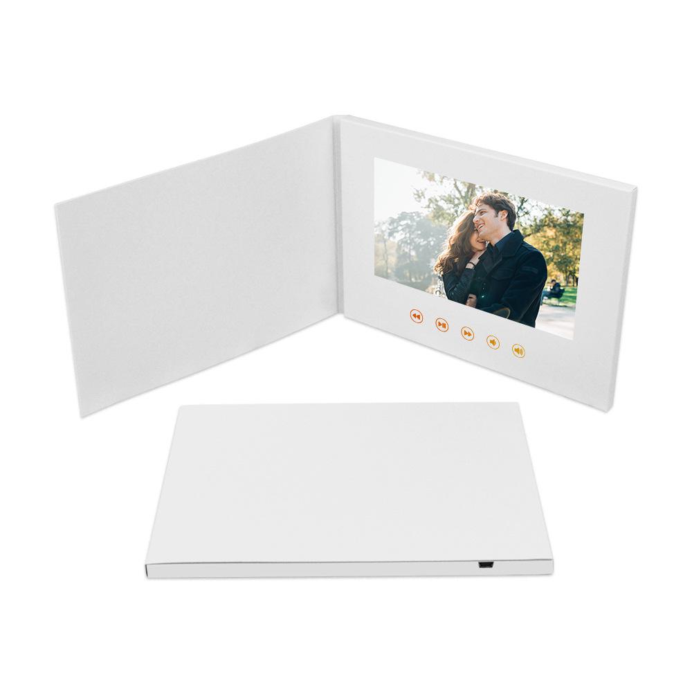 Álbum de Fotos Electrónico Personalizado de 7 Pulgadas y Tarjeta de Felicitación en Video Folleto Corporativo