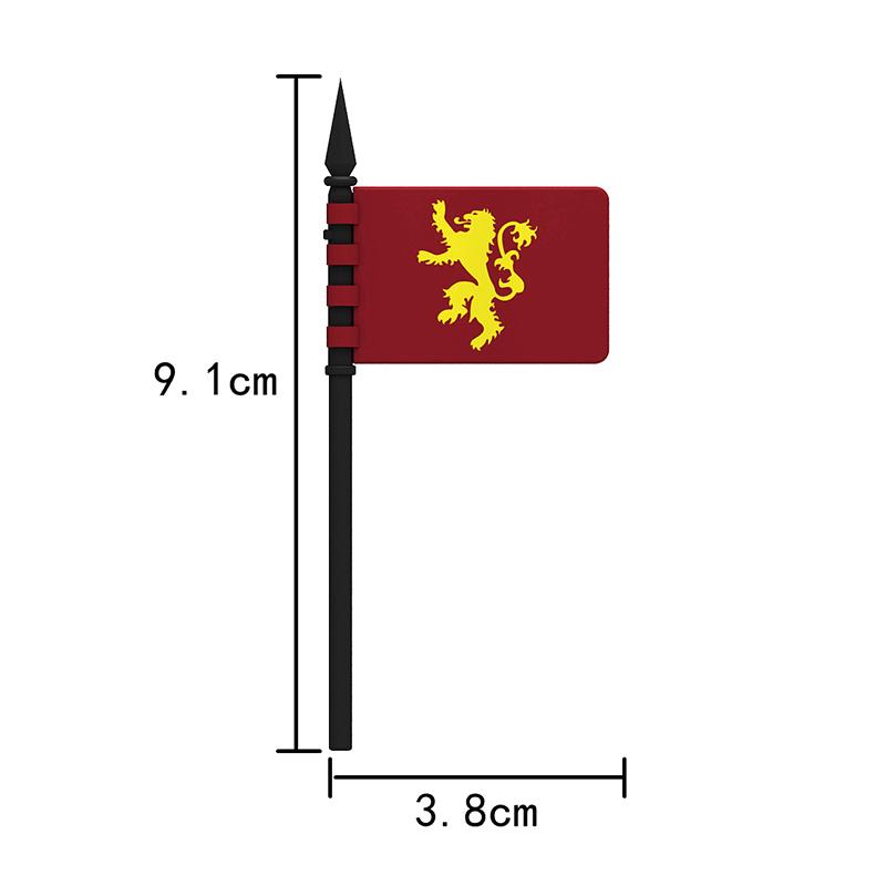 Medieval Military Castle Knights Temple Cross Arryn Flag Figures Set Soldiers Army Weapons Shield Sword Helmet Bricks Toys