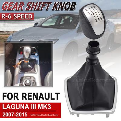 Renault/Laguna MK3 2007-2014 PU 6-käigulise manuaalkäigukasti nupp, nahkkangi käigukangi käsikuul 2008 2009 2010 2011 2012 2013 jaoks.